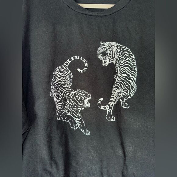 CHIC SOUL 2X WOMENS ROAR LOUDLY OVERSIZED TIGER BOYFRIEND TEE - Picture 5 of 10